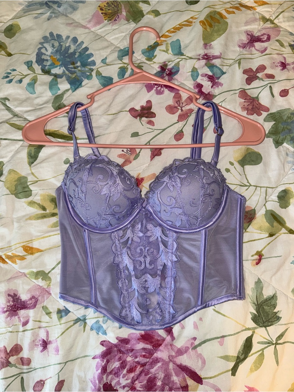 Primark Lilac Lace Corset Bustier Top XS